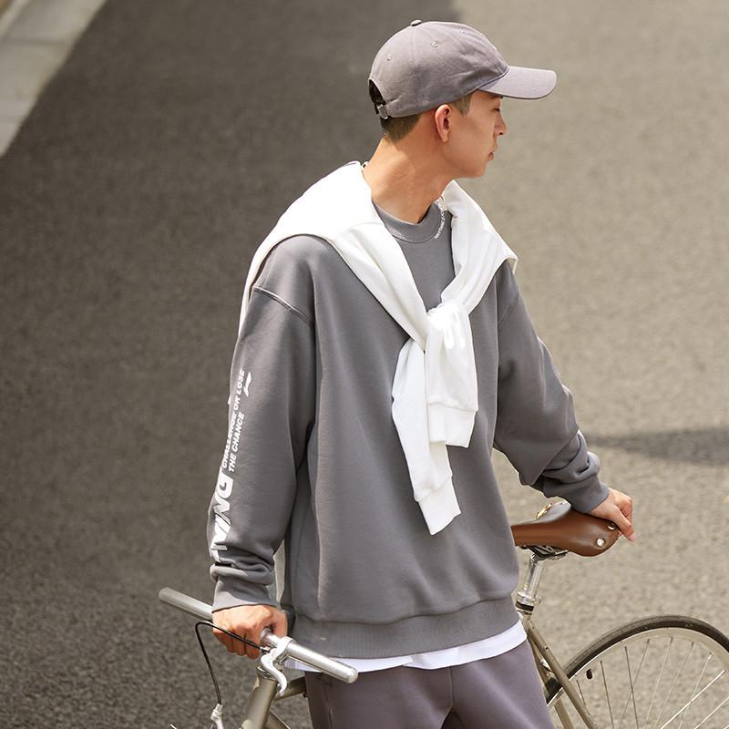 Li-Ning Round Neck Versatile Simple Long Sleeve Top Logo Loose Sweatshirt Unisex Tops AWDTB37-11