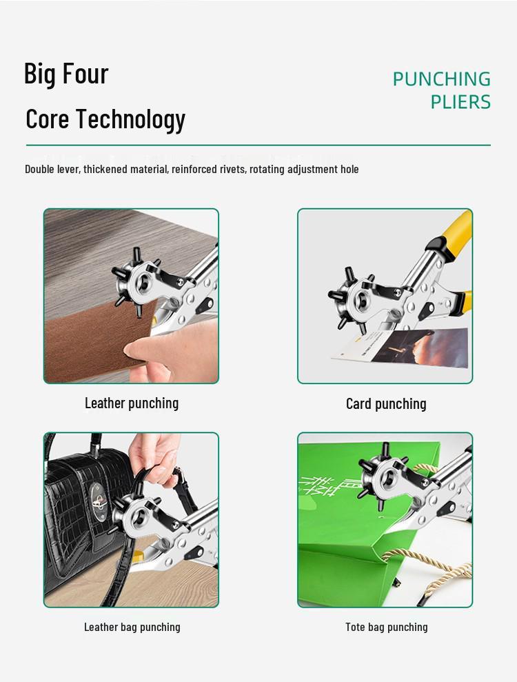 Baolian Labor-Saving Belt & Strap Hole Punch Pliers