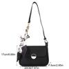 with Ribbon PU Leather Shoulder Bag Korean Style Chain Crossbody Bag Small Square Bag  Autumn
