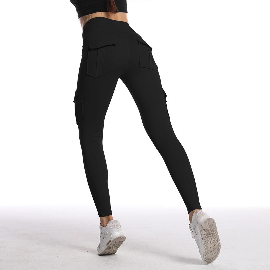 Women's Fashion Solid Color Yoga Pants High Waisted Skinny Sweatpants Fitness Pants