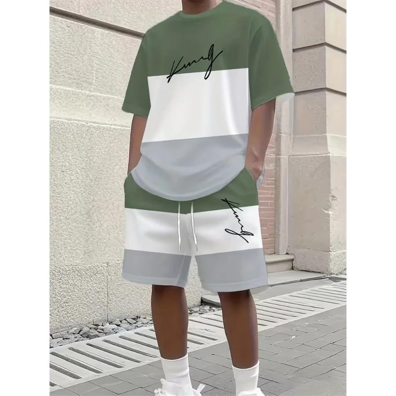 Simple Comfortable Suit Men's Print Fashion Sport Wear Men’s