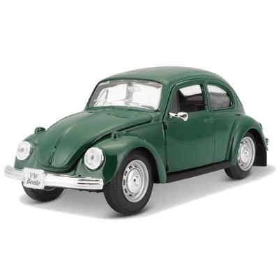 Maisto 1/24 Scale Diecast Volkswagen Beetle 1973 Green, Finished Model, 31926 GN