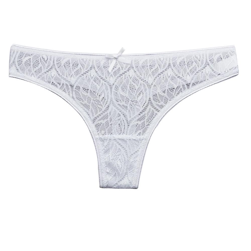Lace Transparent Low-Waist Seamless Thong for Teens - Women's Cotton Crotch Underwear
