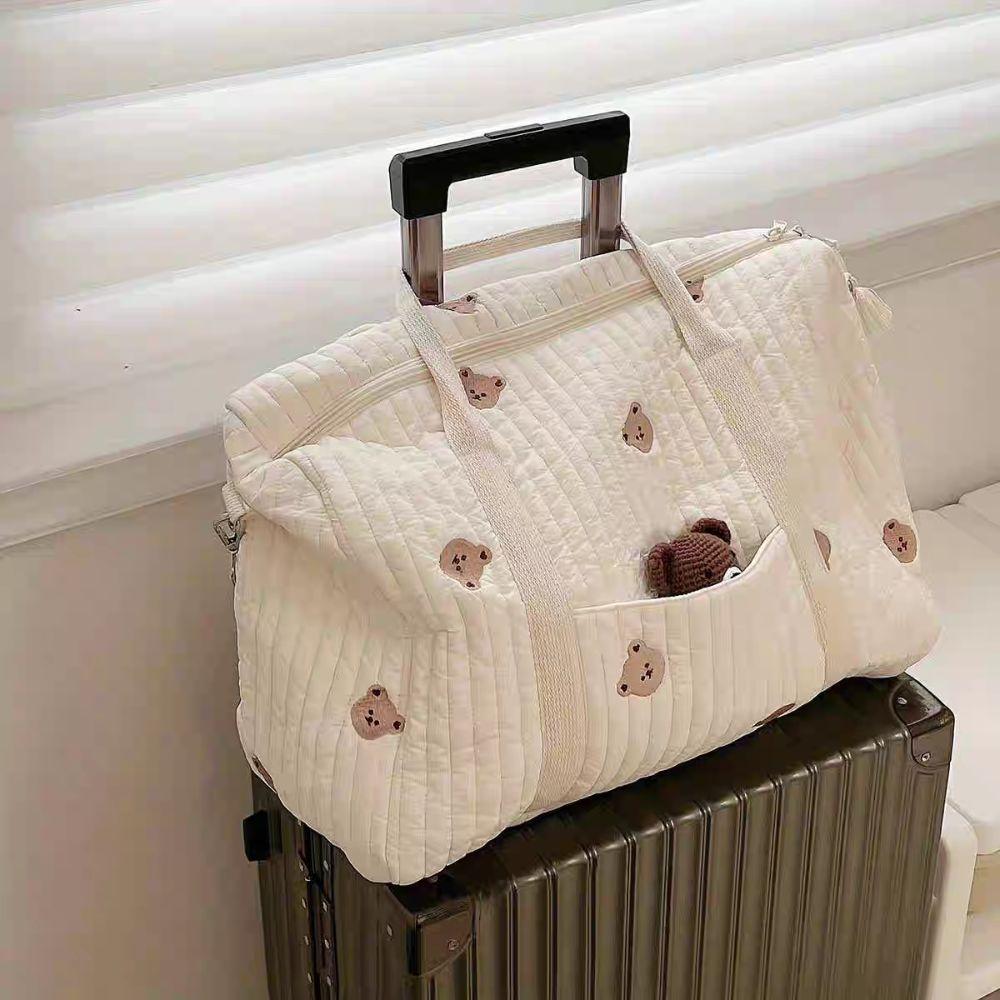 Multi Functional Embroidered Travel Bag Large Capacity Cute Mommy Bag Travel Luggage Bag  Business