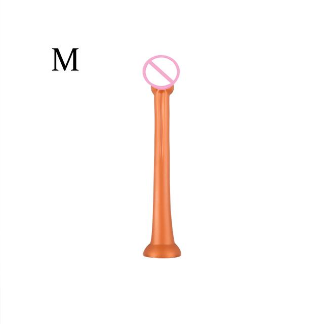 Long Butt Plug Liquid Silicone Anal Plug Big Dildos Stimulate Anus Suction Cup Soft Anal Dilator Penis Sex Toy Dick Sex Products