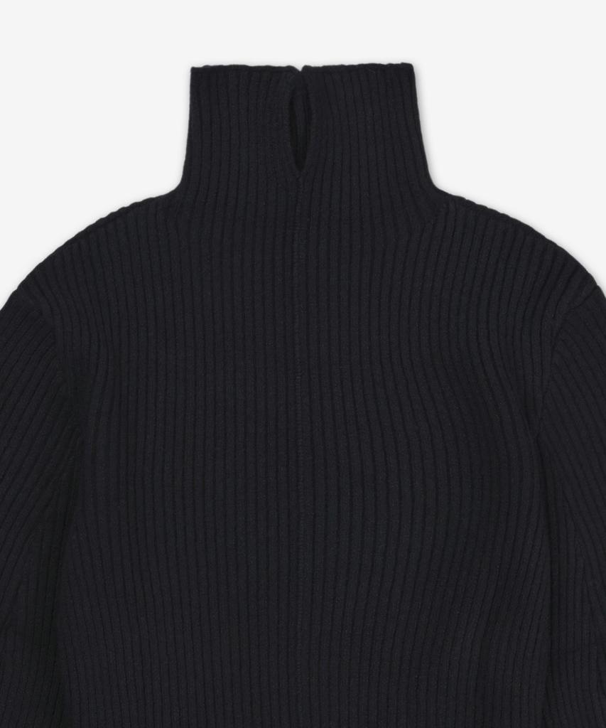 Ingkeu Volume Back Zipper Turtleneck Knit - Black / Eez1O450Kt05Bk