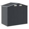 vidaXL Gartenhaus mit Regal Anthrazit 205x130x183 cm Eisen