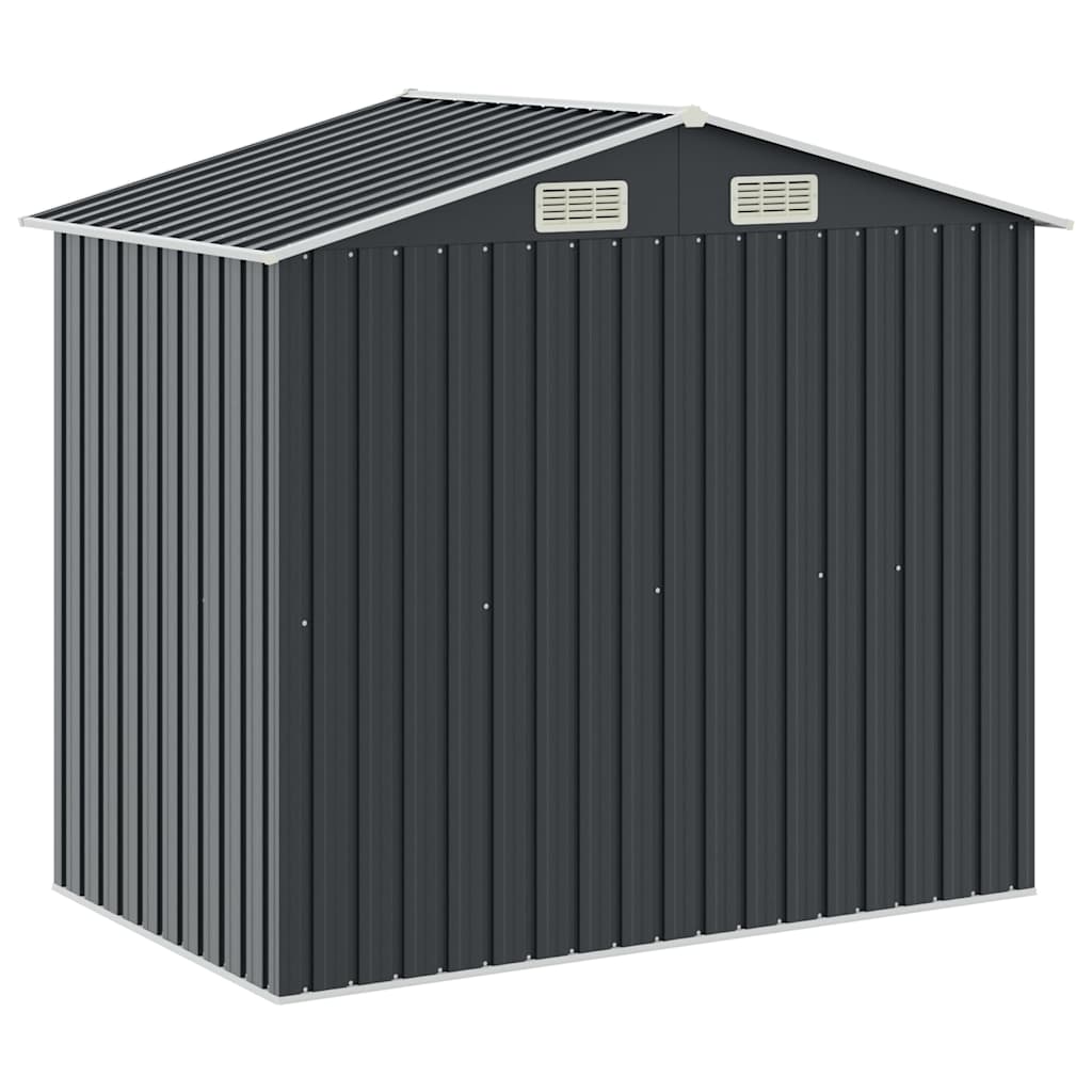 vidaXL Gartenhaus mit Regal Anthrazit 205x130x183 cm Eisen