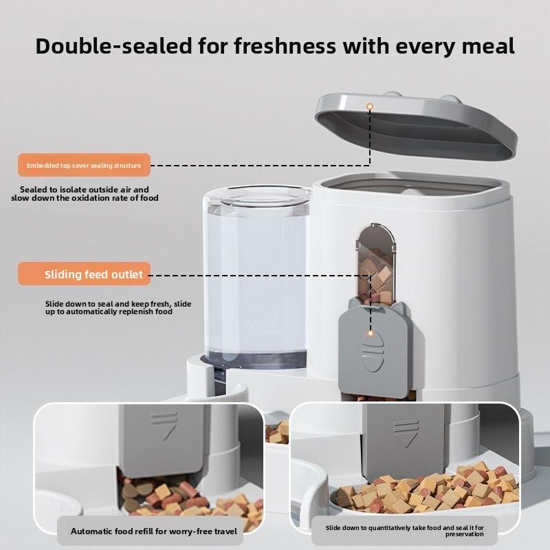 Katzenwasserspender, Hunde Haustier Futterautomat, Wasserspender, Trinknapf, Nachfüllbarer Katzennapf