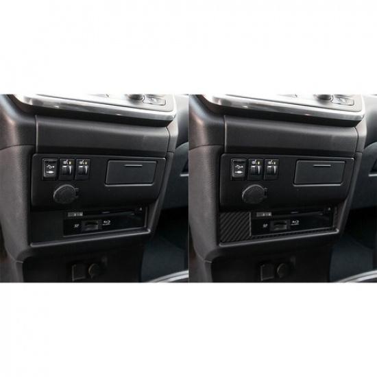 Carbon Fiber Interior CD Player Cover Trim For Toyota Sienna 2015-