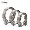 Universal 304 Stainless Steel 1.5~4.5 Inch 51 63 76 Mm V Band Clamp Flange Turbo Exhaust Pipe Connector Vband Clamp V Clamps