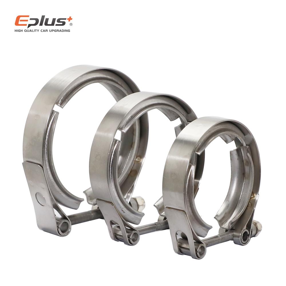 Universal 304 Stainless Steel 1.5~4.5 Inch 51 63 76 Mm V Band Clamp Flange Turbo Exhaust Pipe Connector Vband Clamp V Clamps
