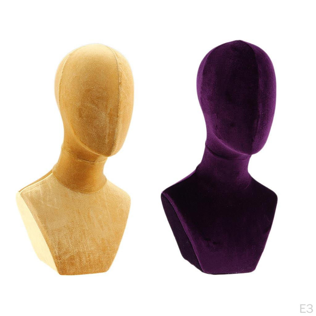 Head Model, Hair Hairpiece Making Display Stand, Manikin with Shoulder Bust