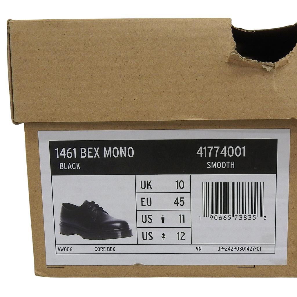 Pristine Dr.Martens Leather Shoes 1461 BEX MONO Black Leather Mens Used