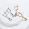 Fashion Glossy Dangle Earrings  Rose Gold Simple Water Drop Long Earrings For Women High Quality Daily Fine Jewelry