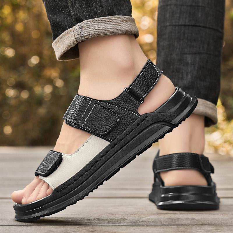 Fashion CYYTL Mens Sandals Outdoor Casual Shoes Summer Beach Walking Slides Slippers Comfort Luxury Designer Lightweight Leather Fashion