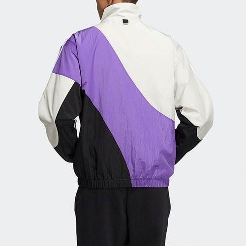 adidas neo M SW RET CB WB Colorblock Sports Jacket for Men, Purple