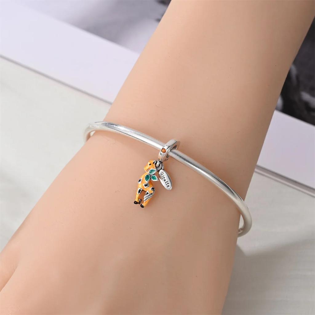 Brand New Copper Metal Charm Bead Components Animal Elephant Chameleon Fish Cat Bead Component Compatible With Authentic Original Bracelet High
