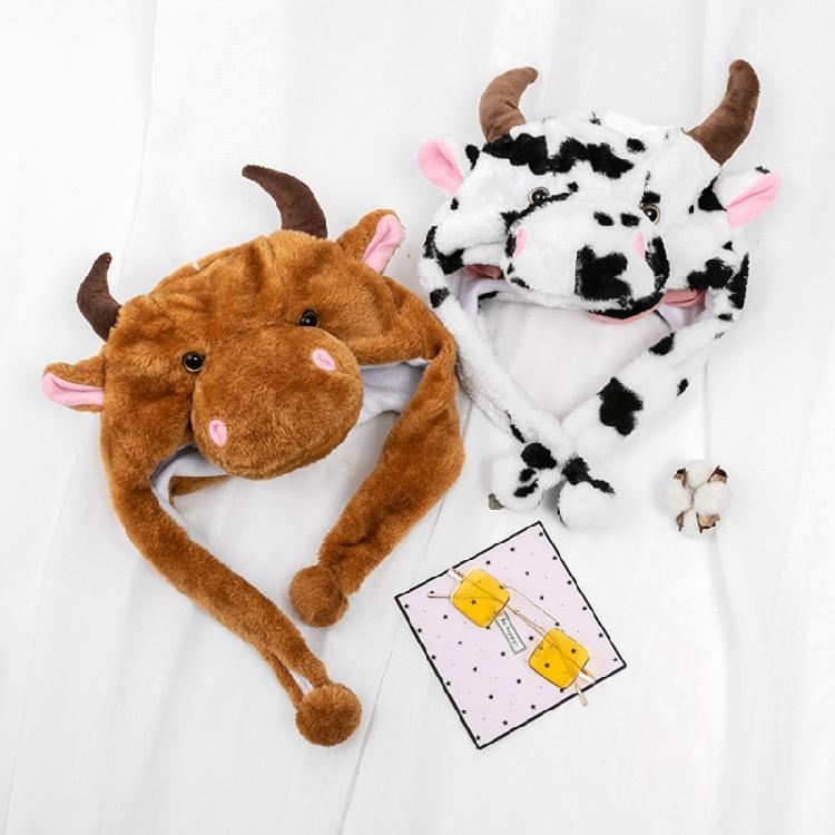 Vindtät Varm Hatt Plysch Kohatt Halloween Show Rekvisita Kohatt Utklädnad Dekoration