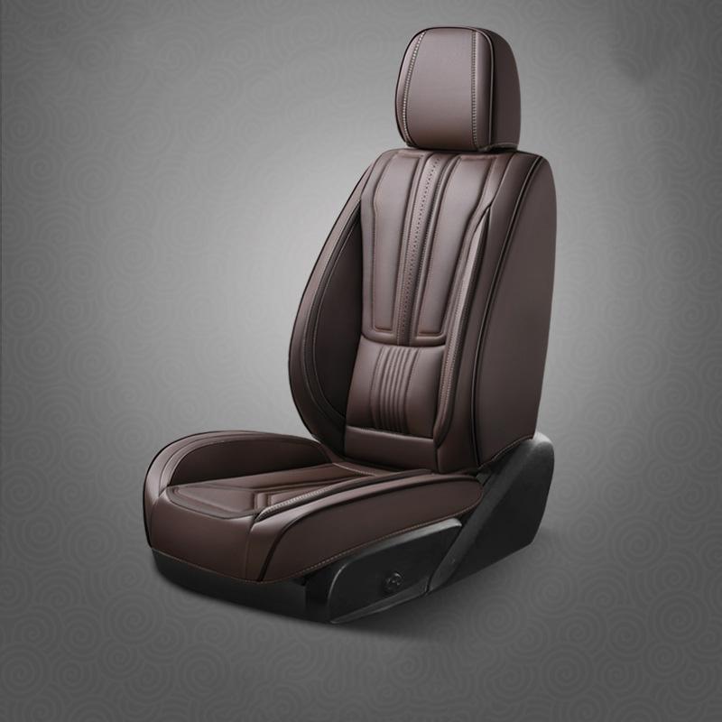 Universal Faux PU Leather Car Seat Cover Luxury Breathable Easy-Clean Black Car Seat Covers Auto Interior Accessories
