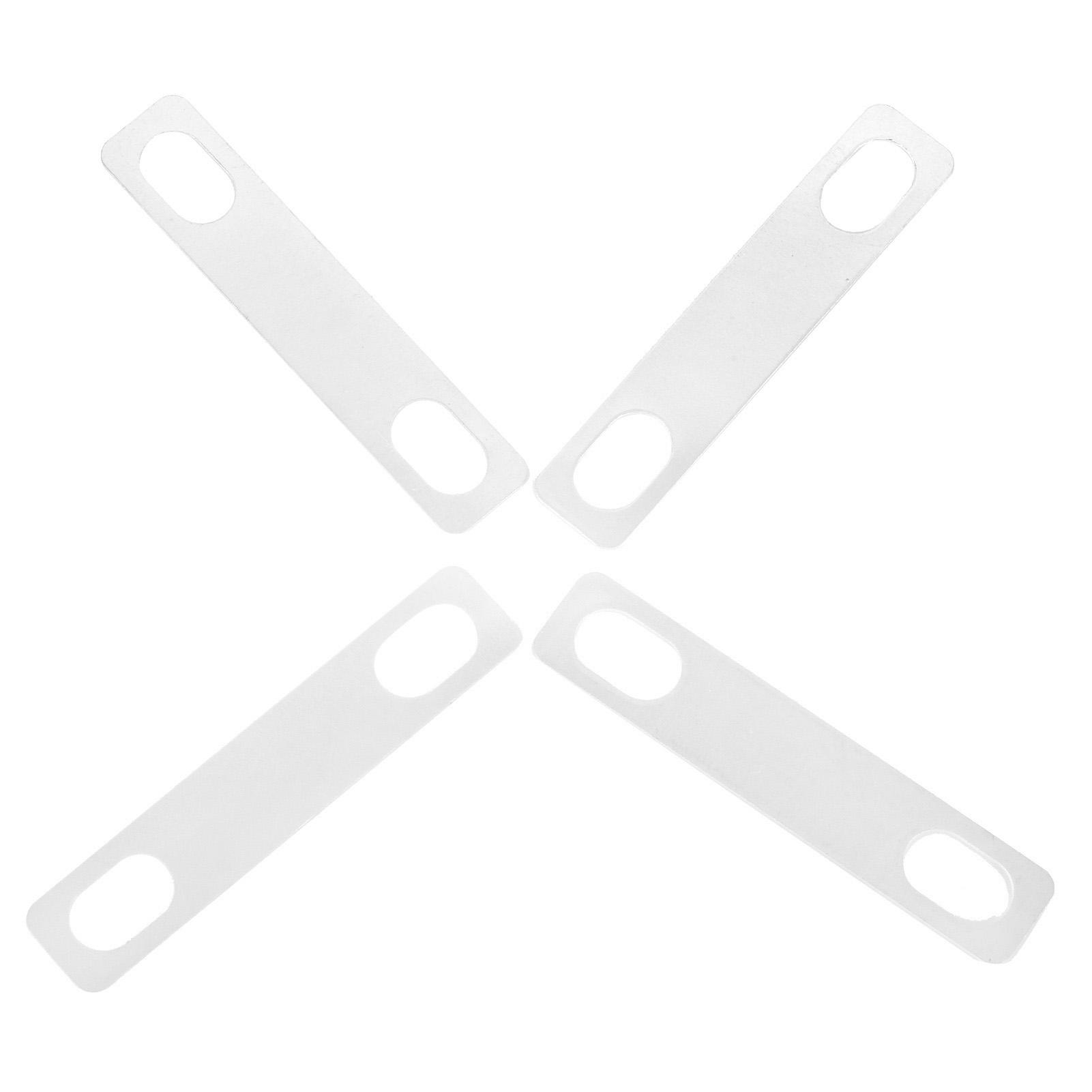 

4 шт. Накладка на гриф гитары, латунный материал, набор прокладок для увеличения высоты, аксессуары для музыкальных инструментов, серебристый серебряный