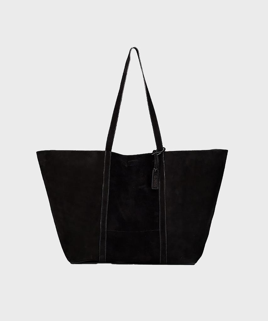 Noirer Suede Shopper Bag (Black)