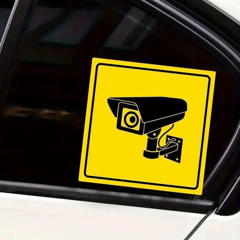 1Pcs Wall Art Decor Video Surveillance Warning PVC Plaque Retro Garage Wall Decoration For Restaurant Cafe Bar Club Accessories