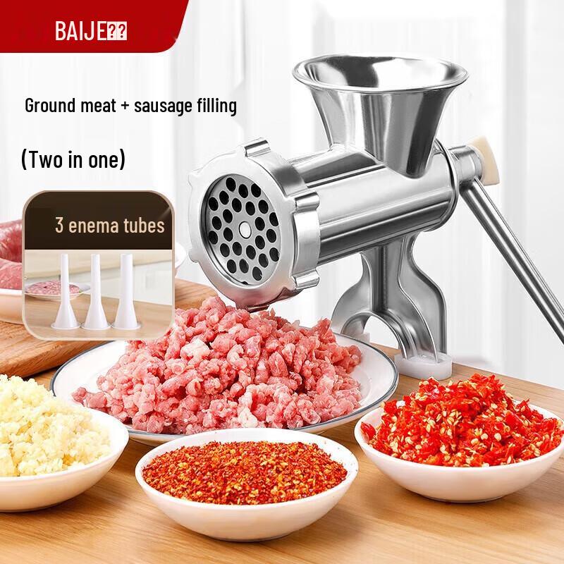 Ручная мясорубка и наполнитель для колбас Baijie