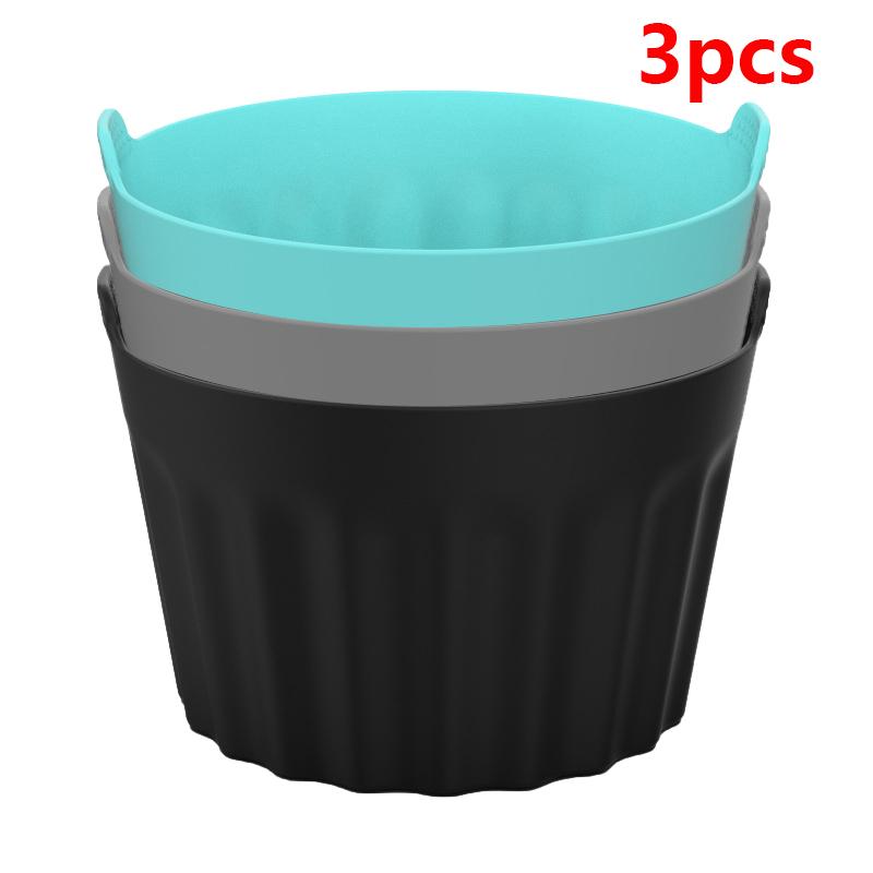 3/6Pcs Air Fryer Silicone Basket Cake Muffins Cupcakes Baking Cups Baking Custard Tart Pie Desserts Mold Egg Poaching Maker