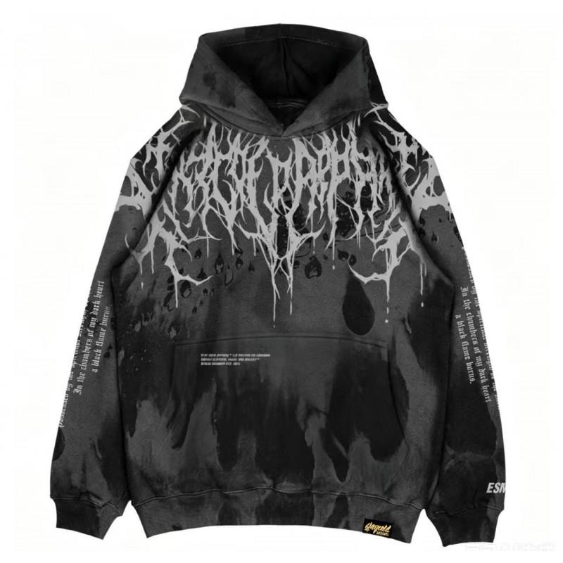 Unisex Hooded Pullover Sweatshirt With 3D Digital Print Streetwear Hip Hop Style Loose Fit Long Sleeve