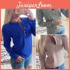 Elegantes Damen-Sweatshirt mit V-Ausschnitt, lässig, mit langen Ärmeln und zeitlosem Stil