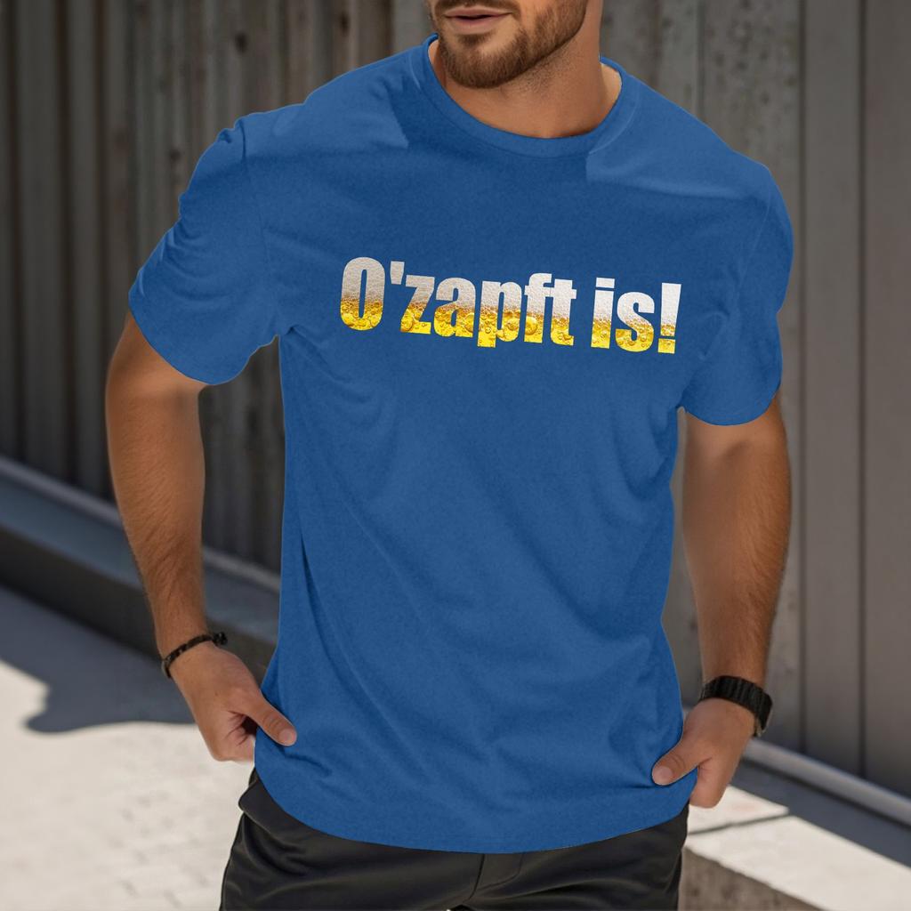 Herre Rundhals Casual Trykket Kortermet T-skjorte Topp