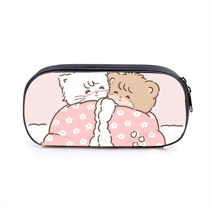 Mikko Pencil Bag Anime Pencil Cases Canvas Kawaii Stationery Box Children's Office Student School Supplies Stationary