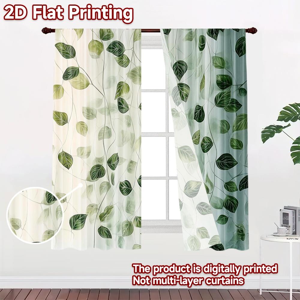 2D flat Photography Backdrop Party Backdrop Flowing Green Leaves 100% Polyester Anniversary Perfect for Suitable for indoor