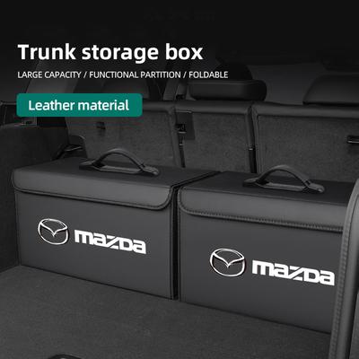 Car Trunk Leather Storage Box Auto Interior Organizer Accessories For Mazda 2 3 6 5 Atenza CX3 CX5 MX5 CX7 Axela CX30 CX90 CX60 Bg1