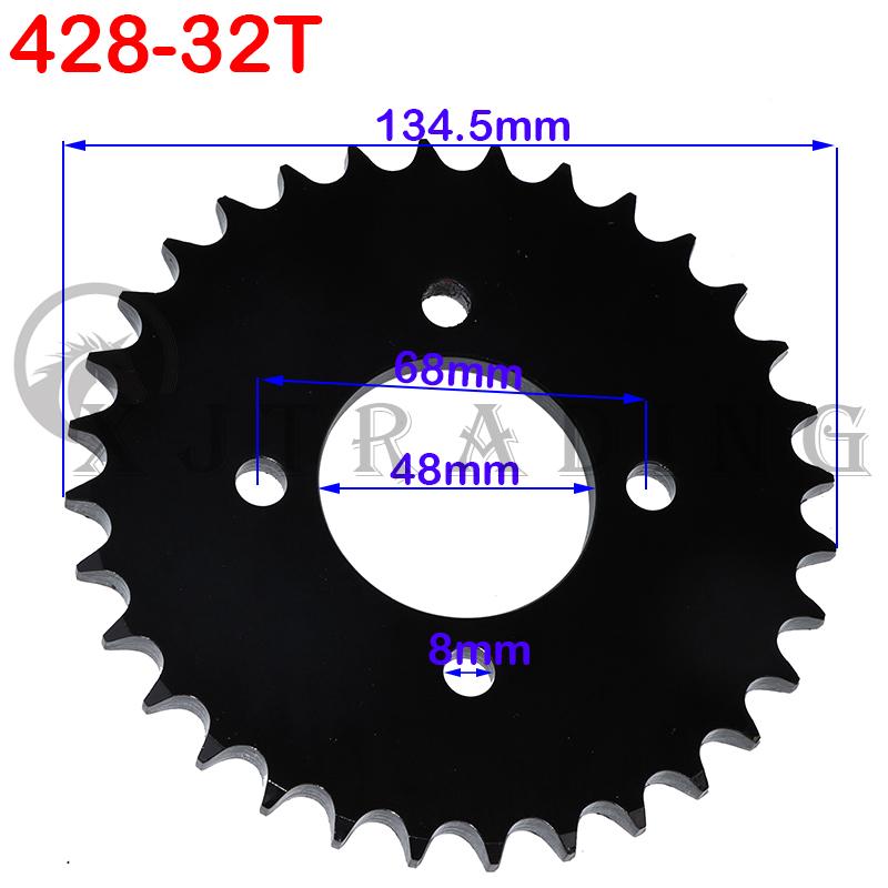 428/420 Chains 25T/31T/32T/41T/48T 48MM Sprockets Rear Back Sprocket Cog For ATV Quad Pit Dirt Bike Buggy Go Kart Motorcycle