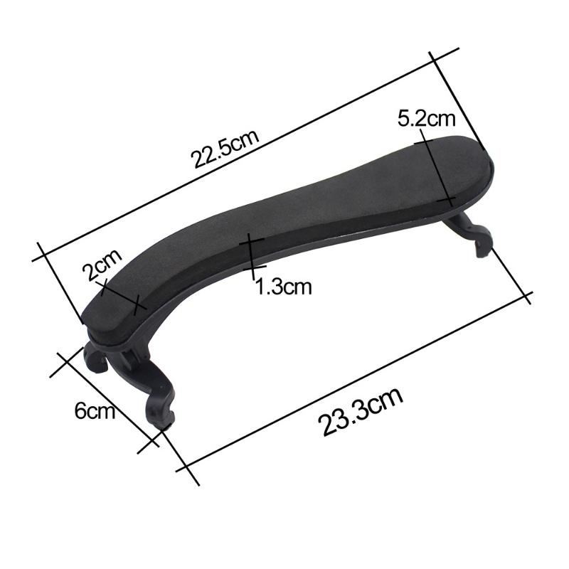 Viola Shoulder Rest For 15.5-16.5 Inch Violas Adjustable Height And Angle Lightweight Plastic Rest With Comfortable Sponge Pad