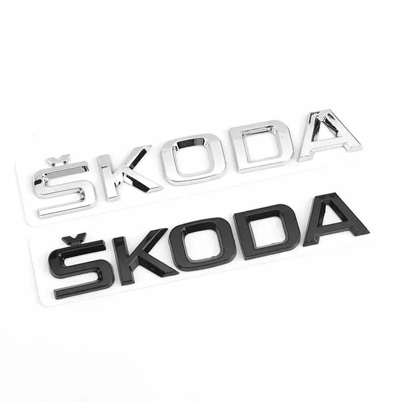 For Skoda FABIA KAMIQ KAROQ KODIAQ OCTAVIA RAPID SUPERB YETI Car Trunk Letters Emblem Logo Sticker Front Rear Badge Accessories aqr888