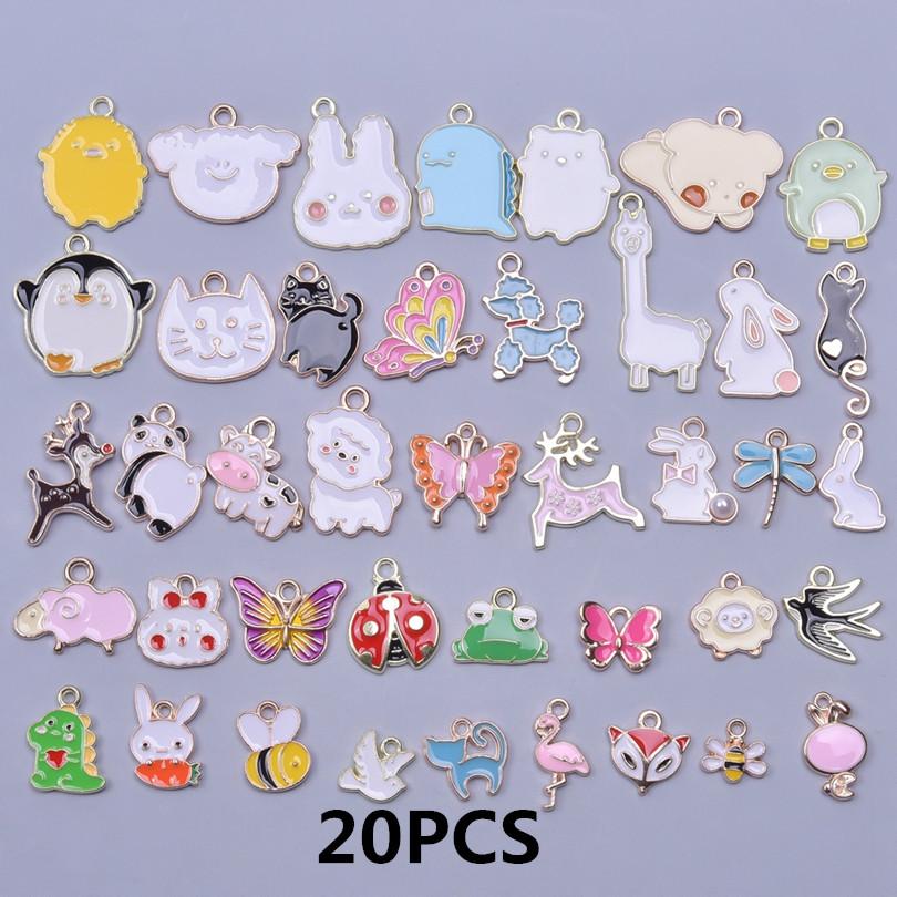 Mixed Pendants Enamel/Bracelet Charm Trinkets Flower Pendant For Jewelry Making DIY Materials Wholesale Items For Resale In Bulk