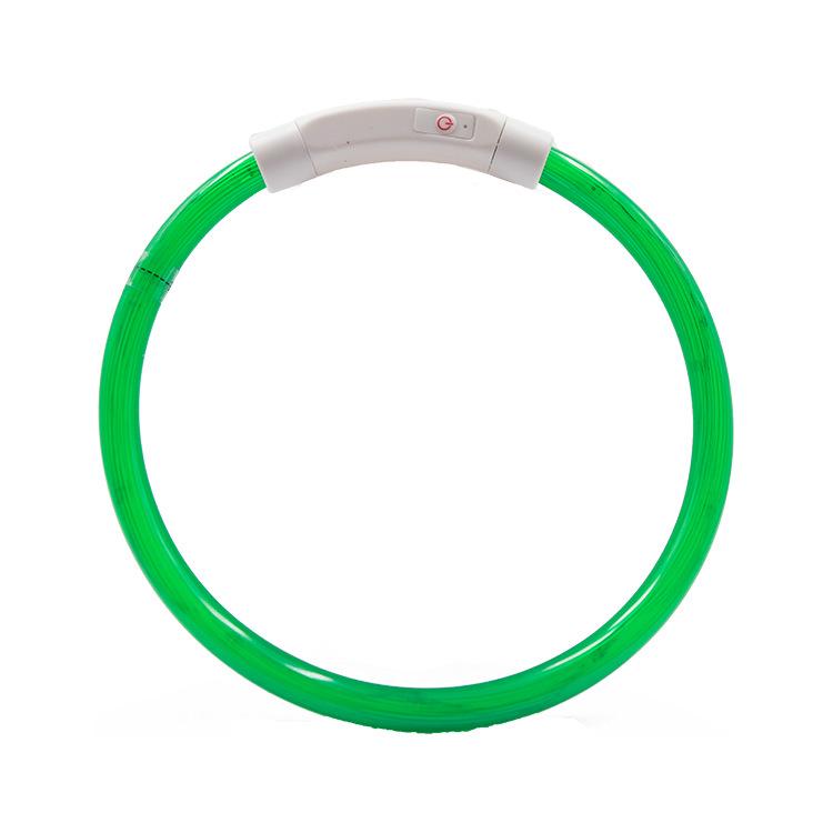 

Светодиодный ошейник для питомца с USB-подзарядкой - Светящаяся шейная повязка со световой полосой точечного типа Large зелёный