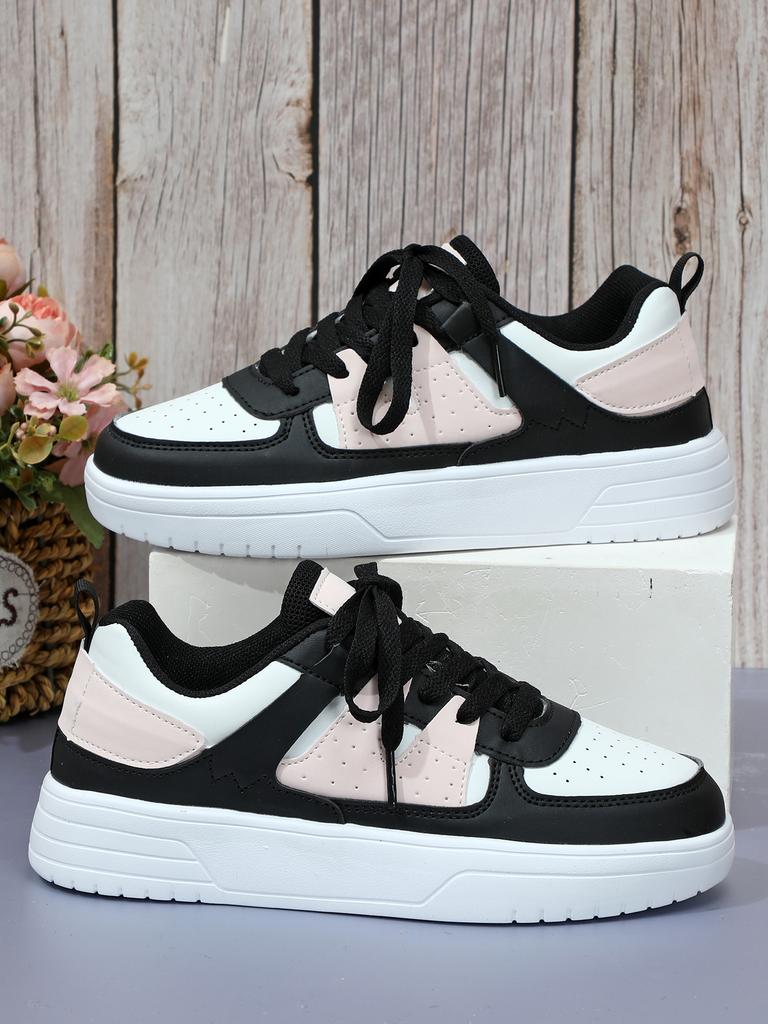 MCTIN Kadın rahat ayakkabılar nefes alabilen platform spor ayakkabı çiftler kaymaz deri kaykay ayakkabı