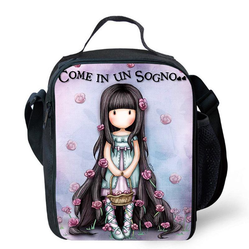 Gorjuss santoro peripheral animation backpack men and women pencil bag meal bag satchel