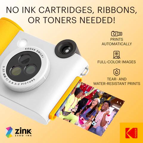 Kodak Smile+ Instant Print Camera, 2X3'', White