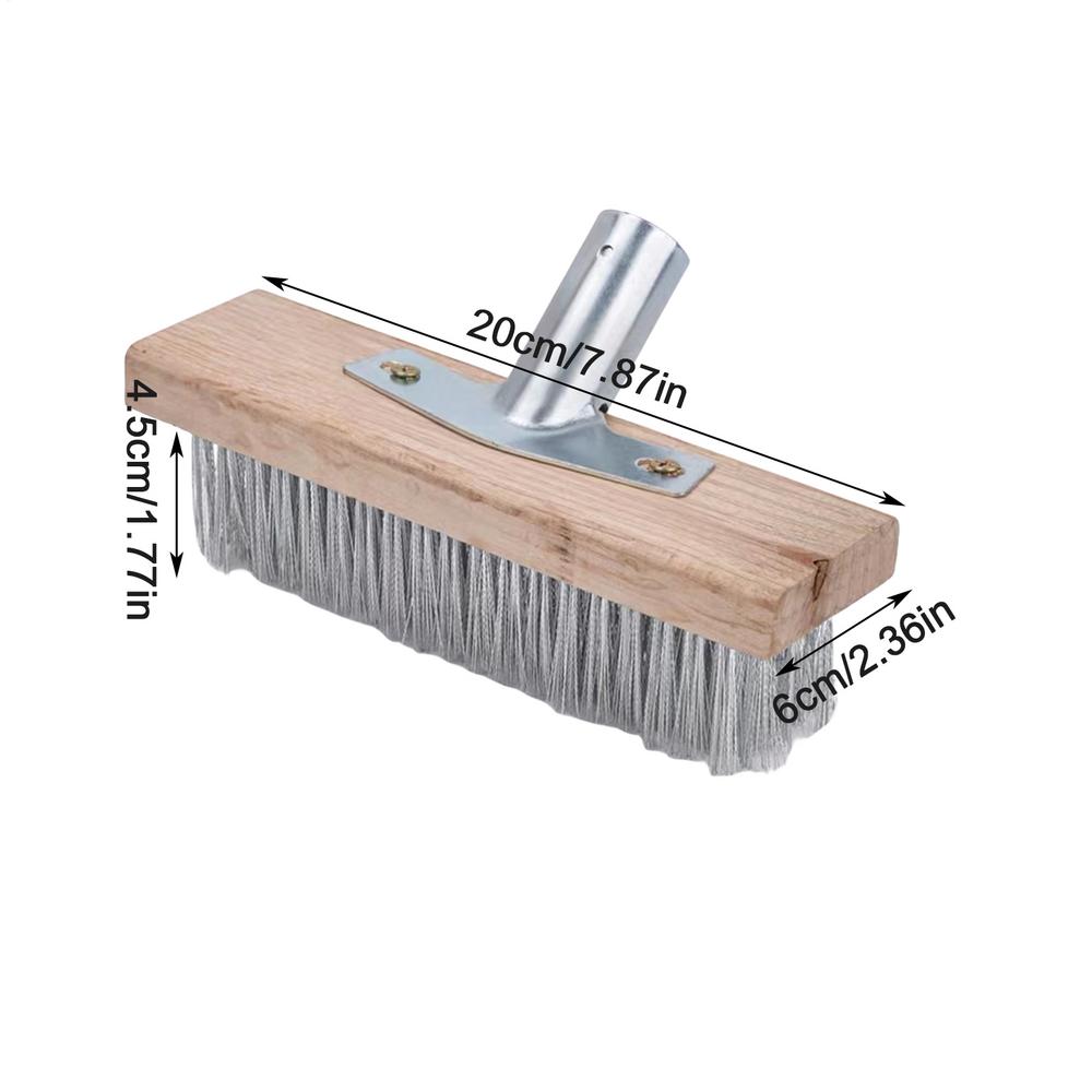 20/30/50cm Wire Broom Heavy-Duty Wire Broom Wooden Handle Garden Broom Garden Moss Cleaner outdoor Cleaning Garden Broom