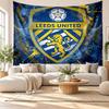 Arazzo da Parete Calcio Leeds United, Appeso a Parete in Tessuto Morbido, Sfondo Decorativo per Camera da Letto Arte Murale per la Casa