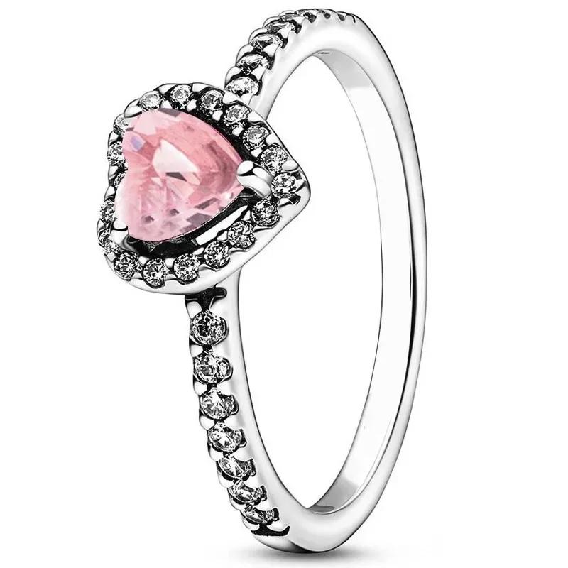 New Disney Fashion Sun Sapphire Couple Fit Pandora Birthday Gift Valentine's Day Limited Edition Ring
