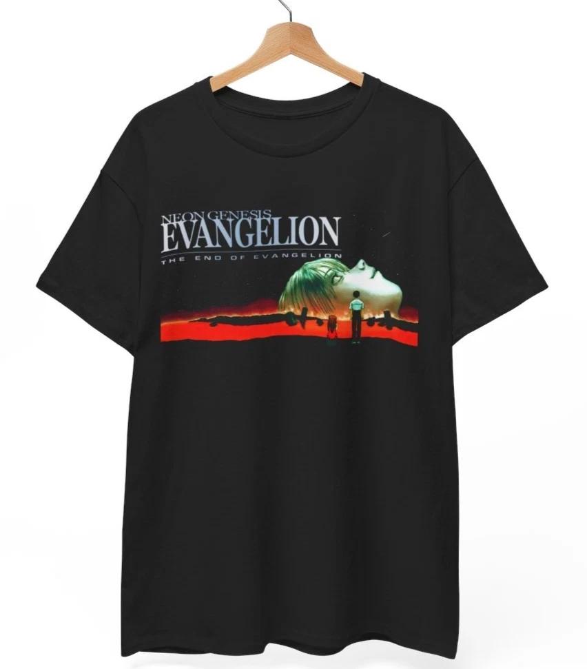 

Футболка Neon Genesis Evangelion Конец Евангелиона Темная Аниме Готическая Футболка с коротким рукавом Унисекс Женская для Весны и Лета S