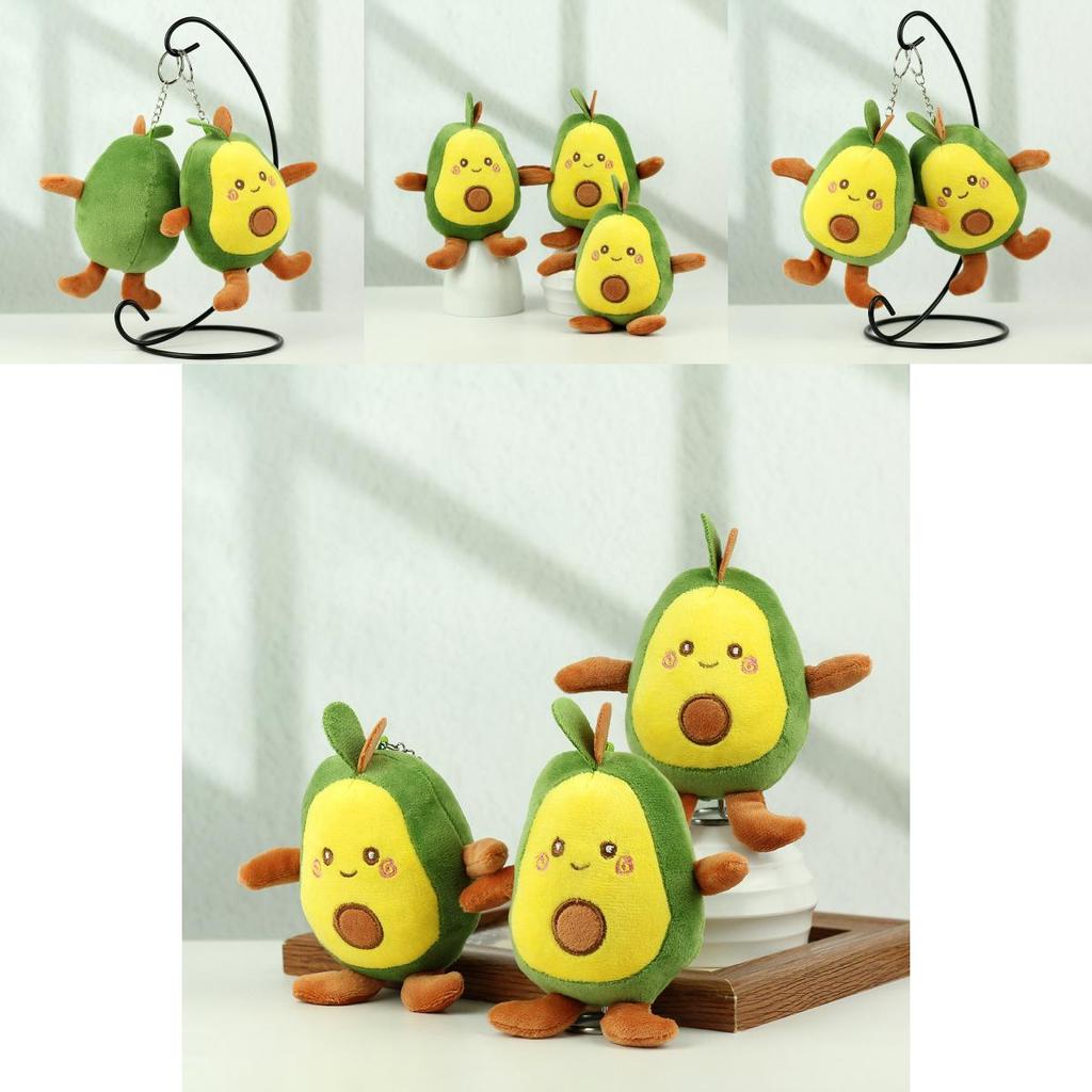 Charming Four-inch Avocado Stuffed Toy Keychain Ideal For Kids Backpack Accessories