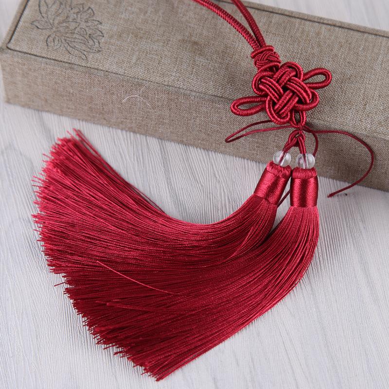 

Китайський стиль Анти-зморшки Ice Silk Tassel Автомобіль Кулон Стародавній китайський вузол Кулон Аксесуари Значення миру