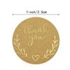 Hot Stamping Thank-you Stickers, Kraft Paper, Wheat Ear Patterns, Gift Packaging, Sealing Stickers, Adhesive Label Stickers